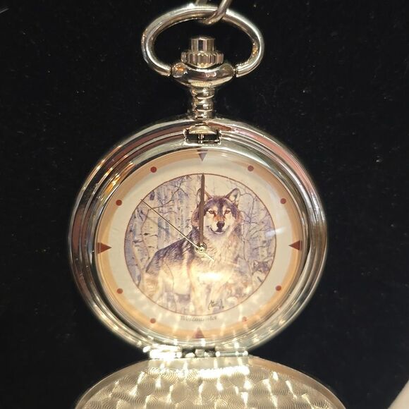 Westminster Collector'sElegant Silver Wolf Pocket Watch! - Picture 6 of 6